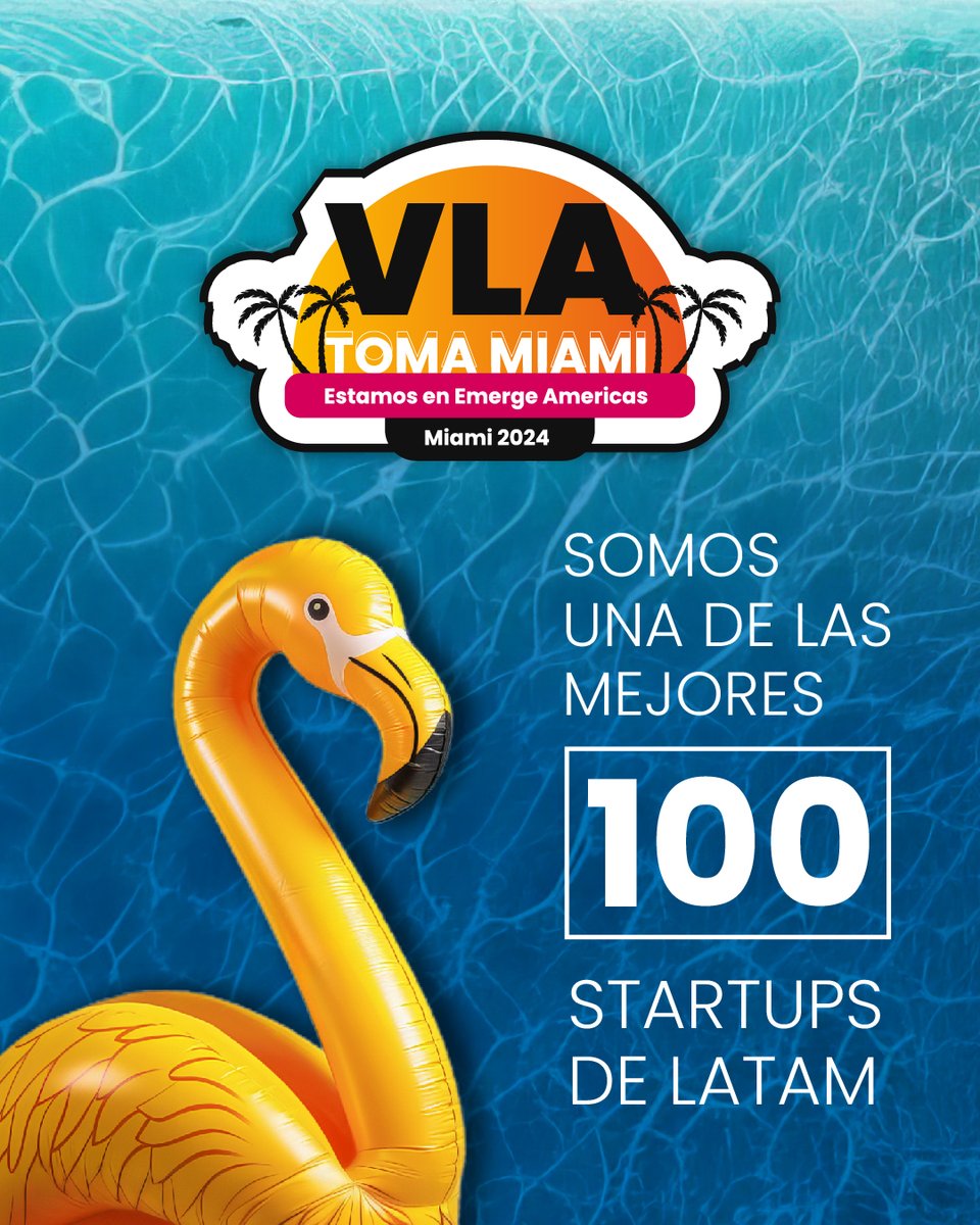 📰 VLA conquista Miami 🦩 Estamos muy emocionados de contarles que fuimos seleccionados en los Top 110 del @emergeamericas 😎 y esto lo hemos logrado gracias al apoyo de nuestro equipo de trabajo y a los más de 17.000 graduados que confiaron en VLA!