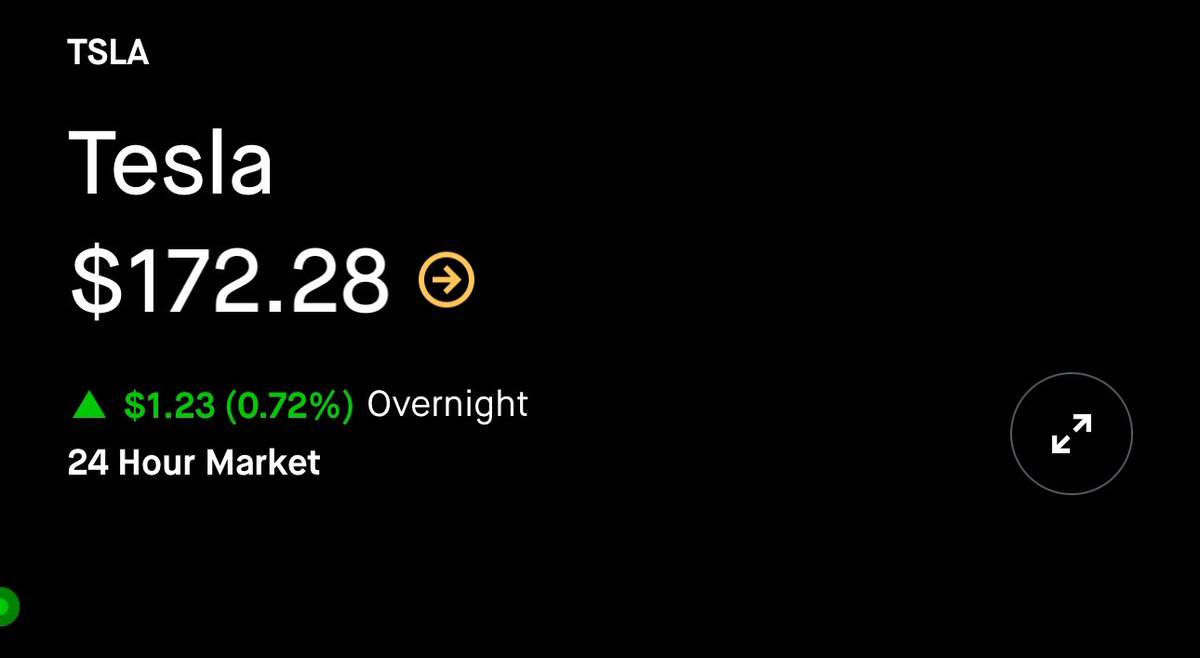 PLTR $HOOD $NVDA $TSLA all green on Robinhood overnight trading