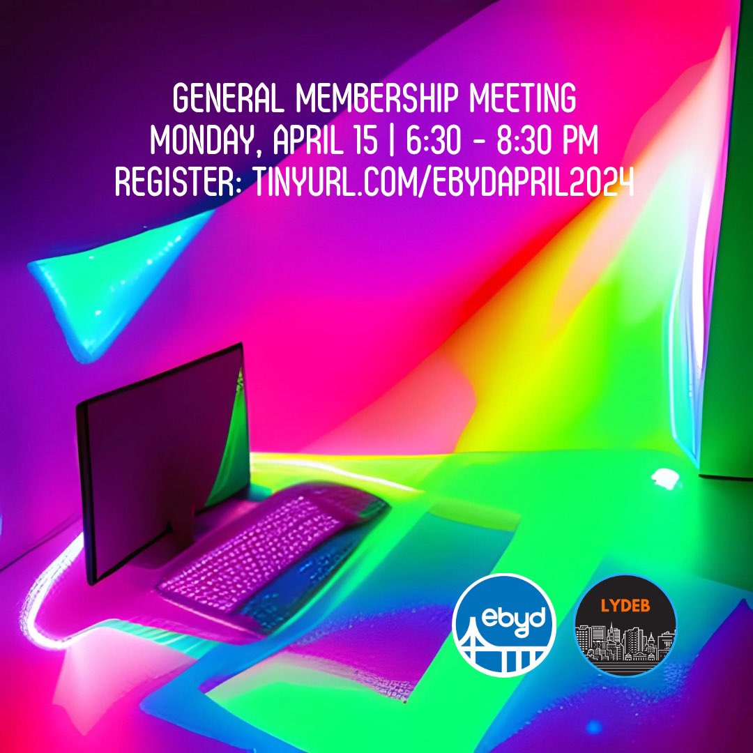Reminder! Join EBYD and the Latine Young Democrats of the East Bay (@latineyoungdems) at our General Membership Meeting tomorrow! Monday, April 15 | 6:30 - 8:00 pm Register: tinyurl.com/ebydapril2024