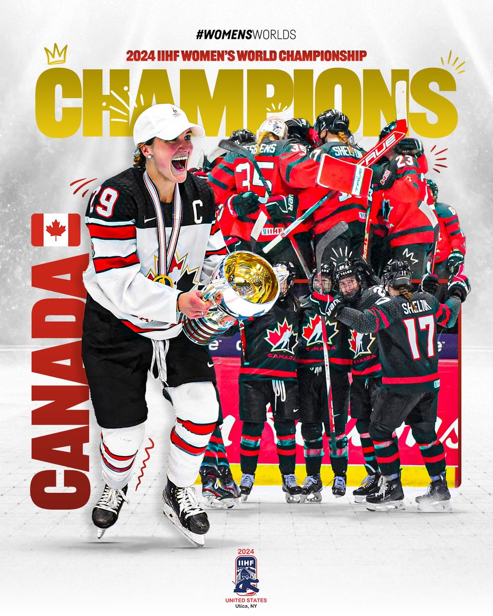 CANADA TAKES BACK THE GOLD!🥇🏆
#WomensWorlds
@hockeycanada