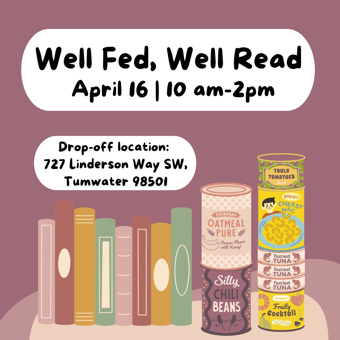 Hope you all are having a restful Sunday! Don't forget to gather your children's books and non-perishable goods for our Well Fed, Well Read event this Tuesday! 🍎📚

Click here for more info on how you can give: ow.ly/FKAt50RfQbu