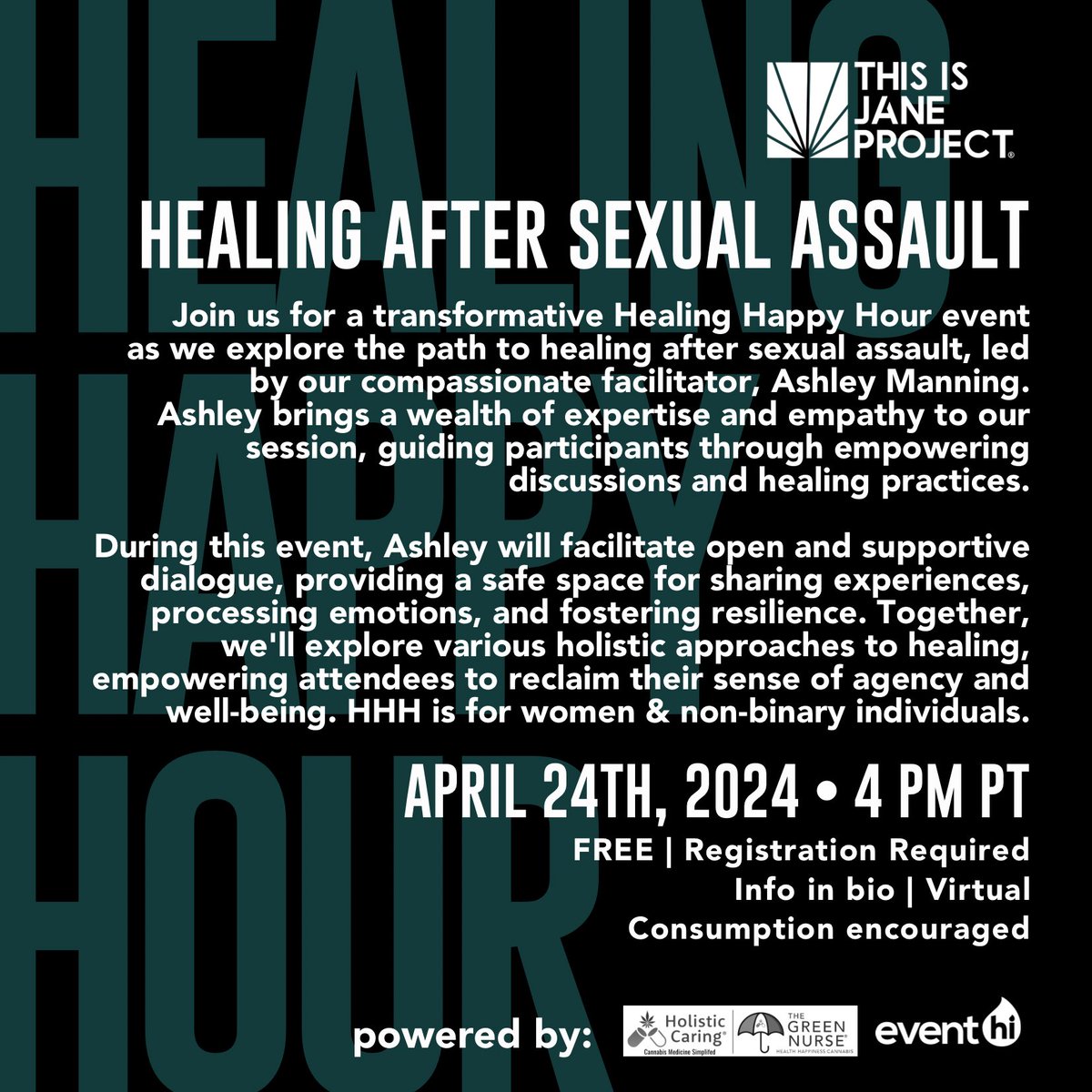 xoxosaladqueen's tweet photo. @ti_janeproject is a 501(c)3 shedding light, building community, &amp; uplifting the lives of women &amp; non-binary trauma survivors.

UPCOMING EVENTS ⬇️

Wanna know more? Comment “in need of healing” 🖤 #HealingJourney https://t.co/aXRv7YqGQY