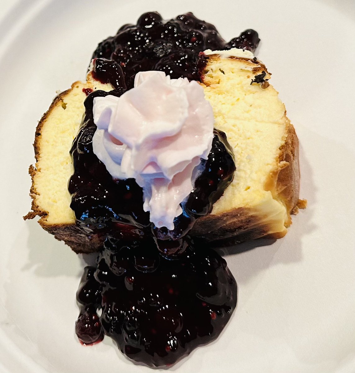 I made basque cheesecake with huckleberry/mulberry sauce.