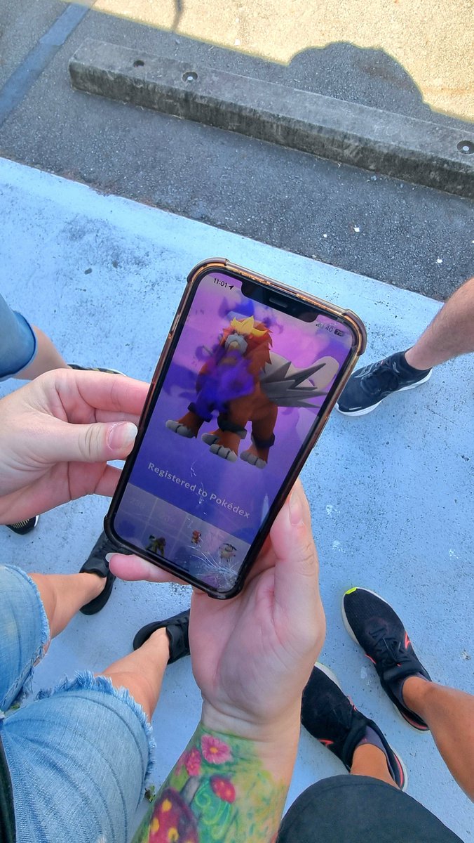 Yesterday, I got to witness one of the most insane things I've ever seen in #PokemonGO. A trainer caught her very first Shadow Entei, AND IT'S A HUNDO!! Crazy to see a Hundo Shadow Legendary Pokemon registering to the Pokedex 🤯🤯🤯 Pokemon GO never fails to surprise me 😆