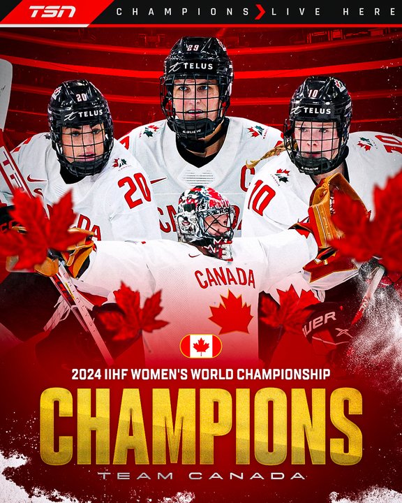 CHAMPS! 🇨🇦 TEAM CANADA WINS AN OVERTIME THRILLER TO CLAIM GOLD OVER TEAM USA! #WomensWorlds