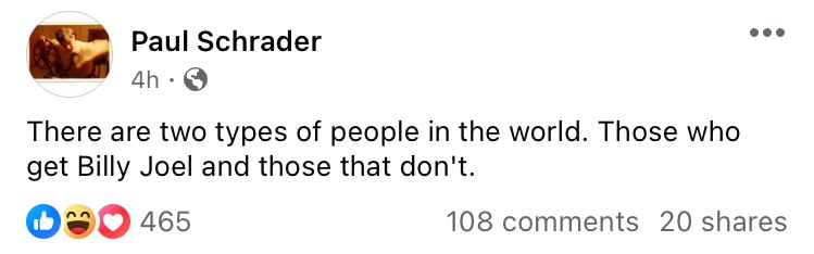 paul schrader's facebook posts tweet media