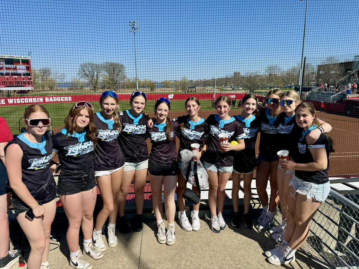 We had a lot of fun this weekend and enjoyed the great weather. Went 2-0 yesterday in a DH. Today our org and team spent the day watching a @BadgerSoftball game. Great spending time with our softball family. #lightningpride @WI_LightningSB