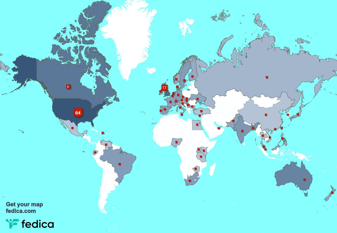 I have 4 new followers from Canada 🇨🇦, and more last week. See fedica.com/!pbmack36