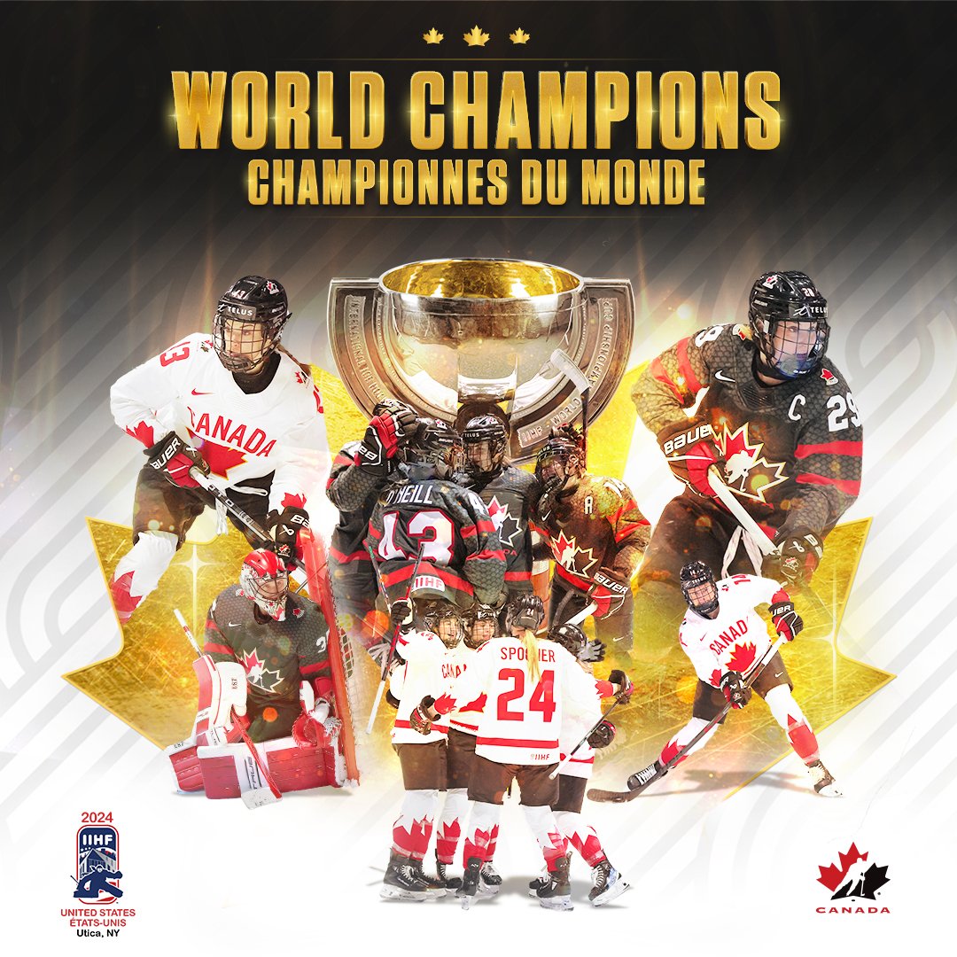 Well Done #TeamCanada 🥇🏒🇨🇦 #IIHF #CanadaGold #OurGame #HockeyTwitter #Canada

#TeamUSA 🥈🇺🇸