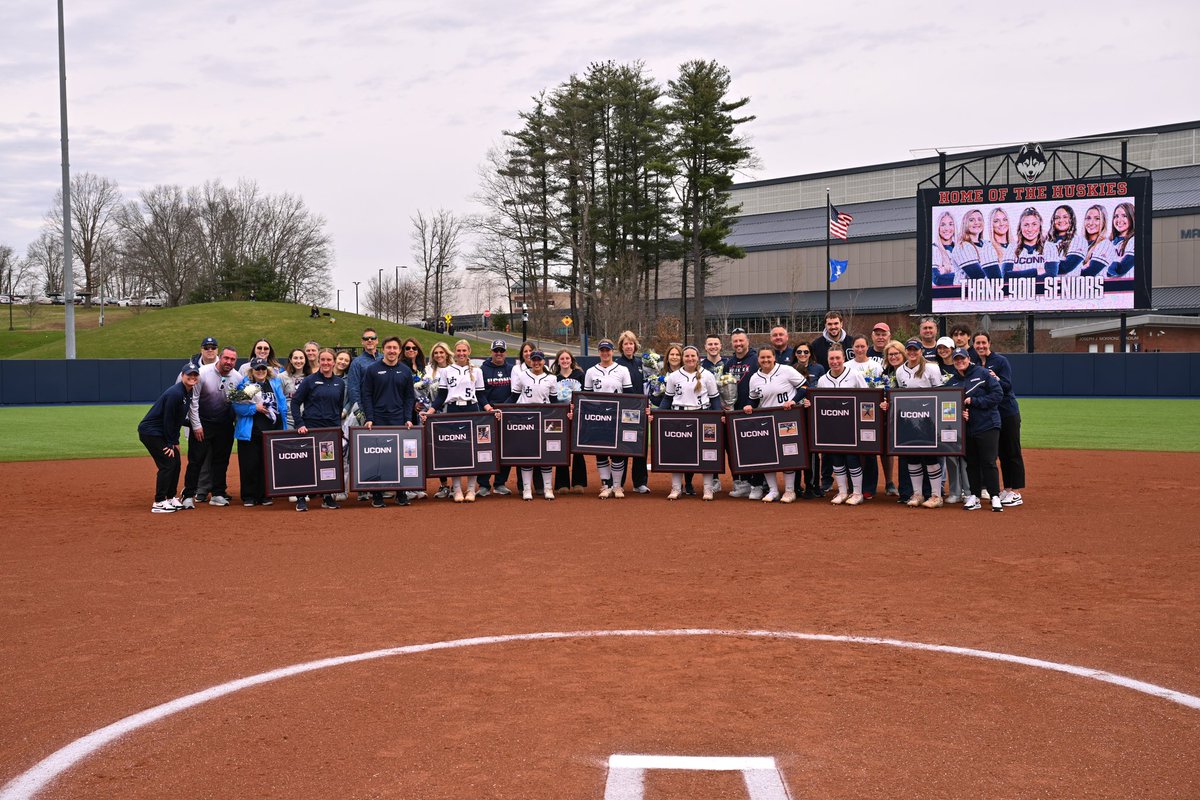 UConnSoftball's tweet photo. A special day for a special group of Huskies💙 https://t.co/Pr5ghC27VL