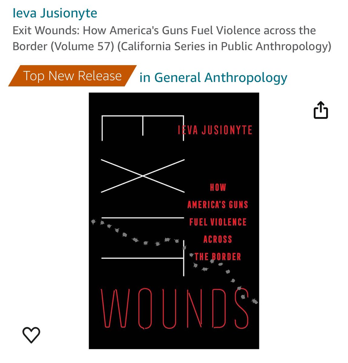 Top new release in anthropology!!! #ExitWoundsBook