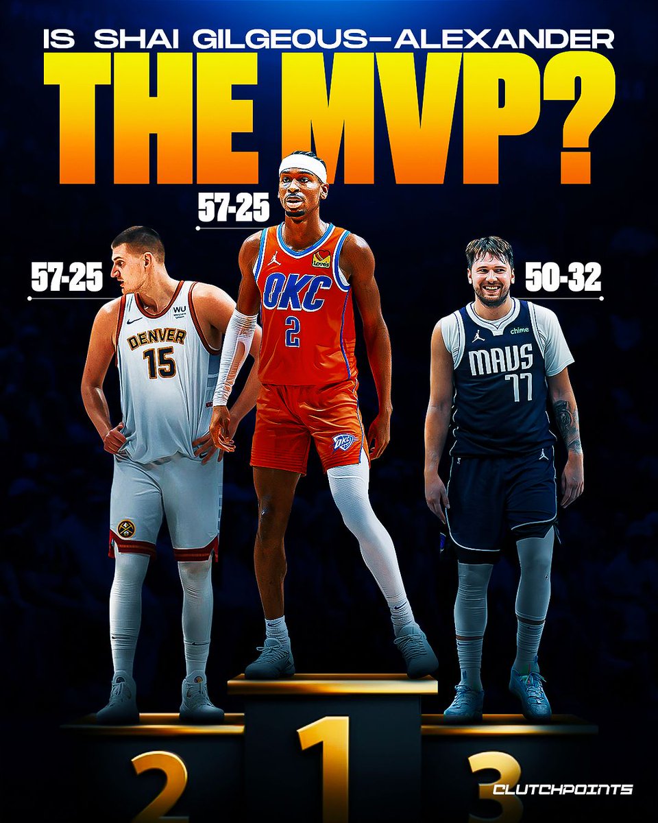 Heading into this week, Nikola Jokic was the overwhelming favorite to his 3rd MVP in 4 years. Then Shai Gilgeous-Alexander led the 2nd youngest team in the NBA to the #1 seed in the West. Luka Doncic was astounding as ever and also has a case for the MVP. Who deserves it? 🤔