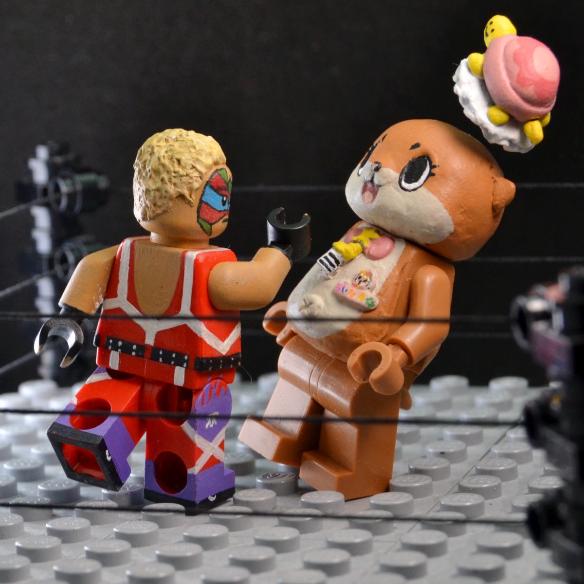 #Lego Aja Kong with the Uraken to #Lego Chiitan! #GCW