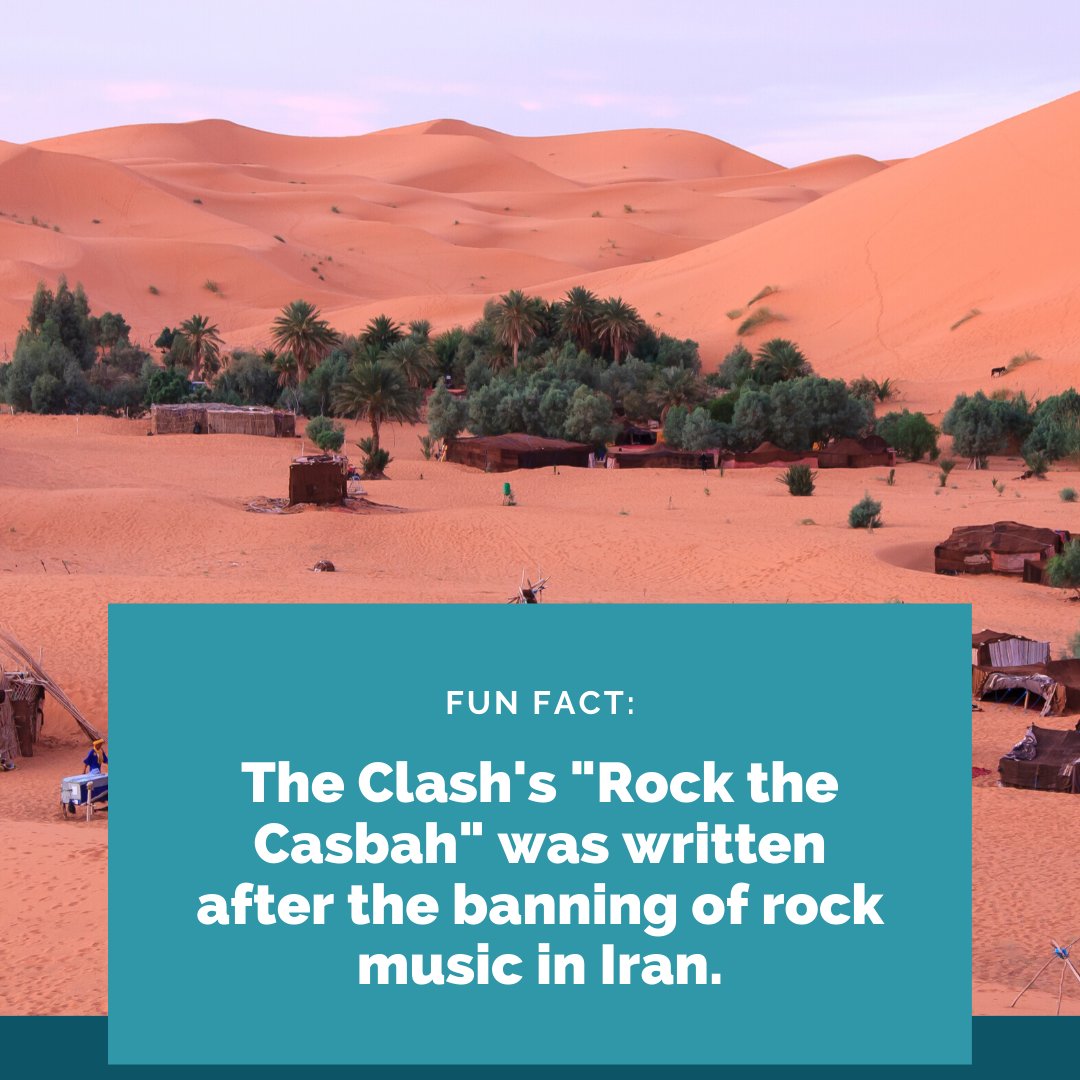 Rock fact: 

The Clash's 'Rock The Casbah' was written after the banning of rock music in Iran.

#rockthecasbah #theclash #rockandroll #classicrock #rockmusic
 #homeswithtiffany #homegoals #homeinspiration #design #homes #realestate #chic #didyouknow #selling #buying