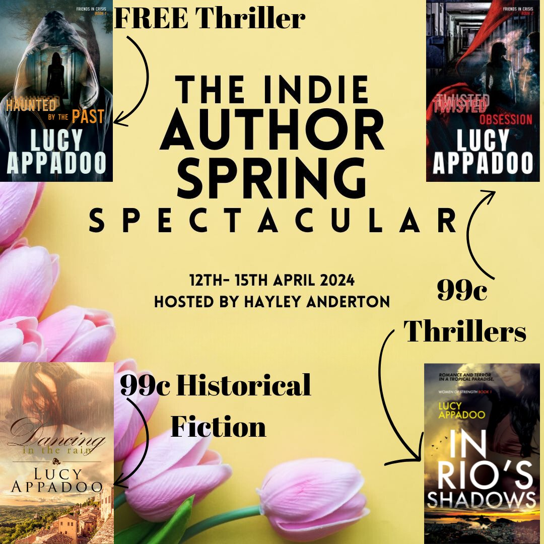 It's almost the end of the sale. Hurry!
indievisibleevents.com

#romanticsuspense #reading #romance #suspensethriller #booklover   #authorcollaboration #discountedbooks #authorpromotion#indieauthor #springspectacular #historicalfiction #thriller #indiesupport