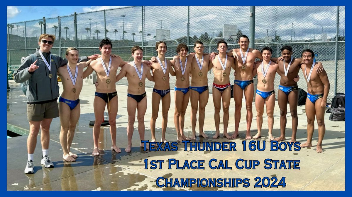 Congratulations Texas Thunder 16U Boys led by Cameron Cullen for your 1st place win at Cal Cup State Championships 2024.
#Thunderstrong #thunderpolo #CalCup #GOTHUNDER #Texas