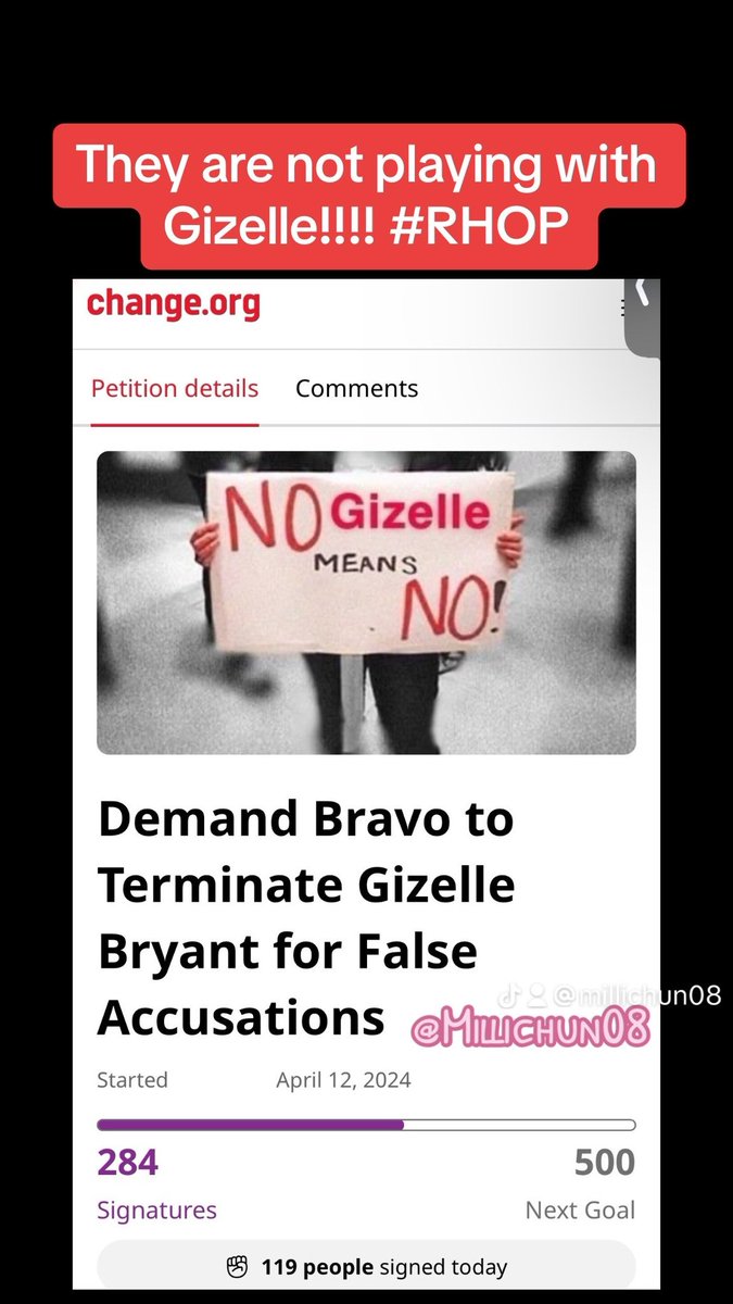#boycottRHOP is not playing nor is this petition! Something has to change, #Gizelle is right up there with #TheDentist Elaine…horrible. #millichun