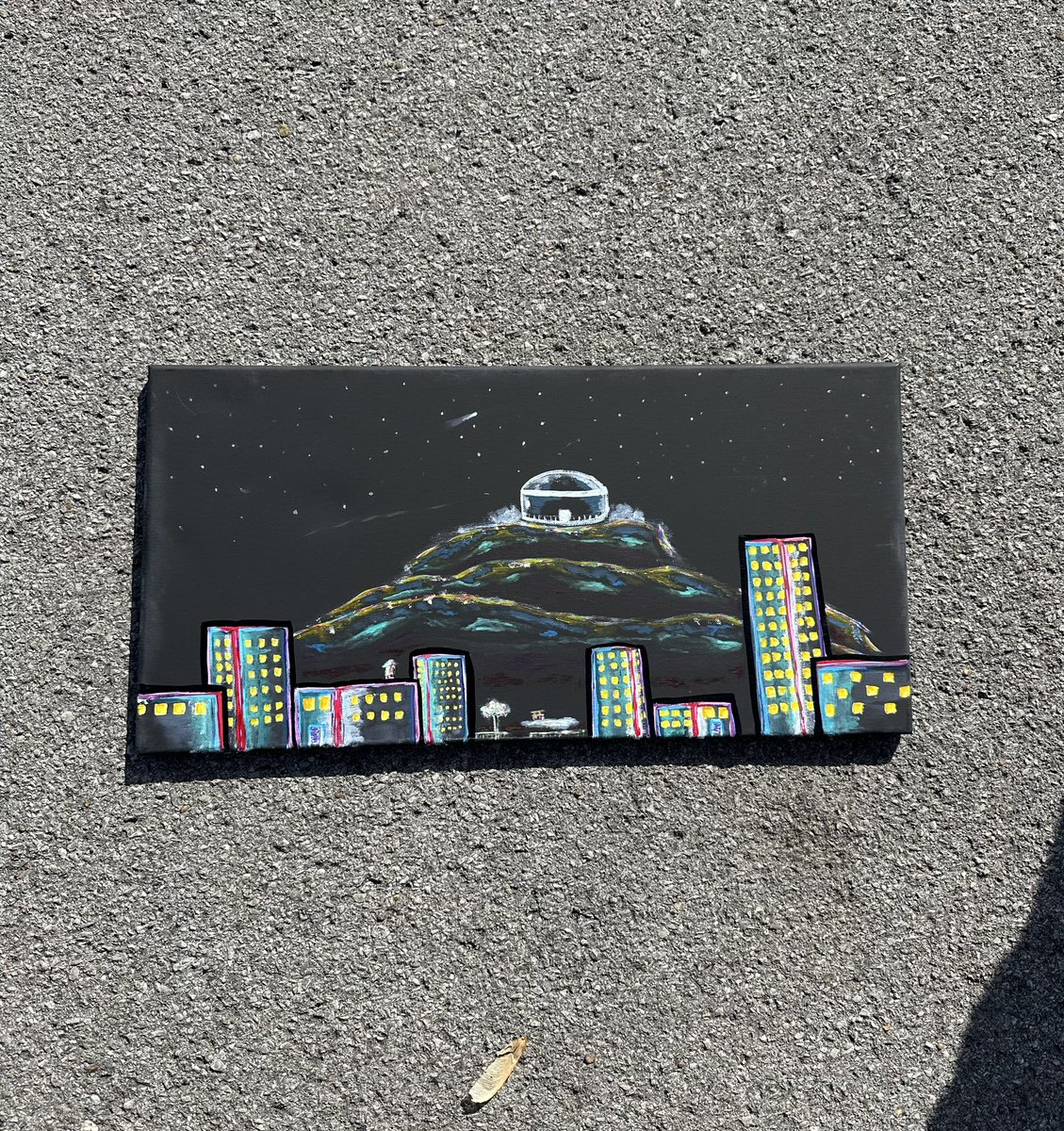 CortexHip's tweet photo. For Sale
“The Invisible Planetarium"
$250
12x24
Acrylic and Oil Paint Pens
78
#mindofcc #art #artforsale #streetart #nashvilleartforsale #nashville #nashvilleartist #urbanart #urbanartforsale #painting #paintingforsale #graffiti #artshow #newart #skater #artwork #planetarium https://t.co/JhA7yjxeWh