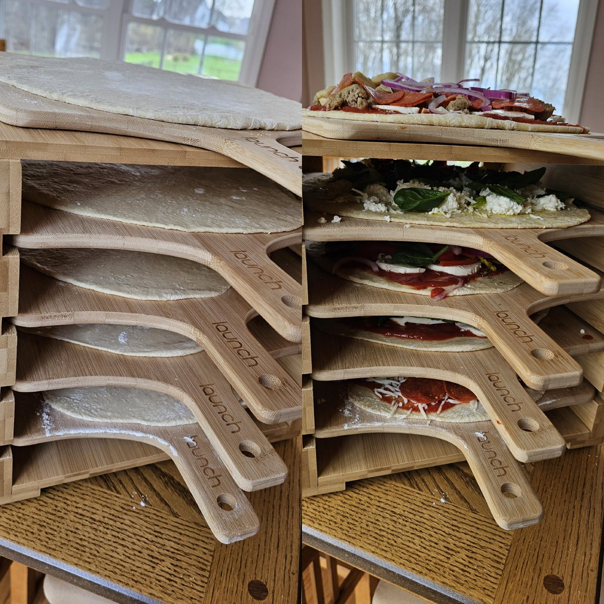 andykunzmann's tweet image. Pizza Sunday 🍕 
Five wood fired pizzas made with @RobertIrvine's #PizzaDough recipie. #Pizza #TeamIrvine