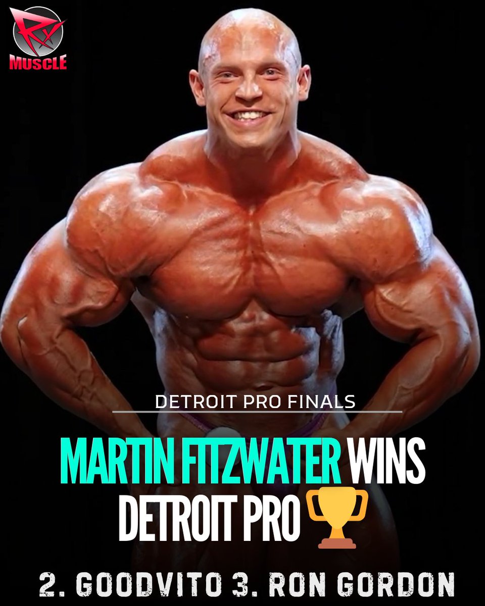 THE MARTIAN HAS LANDED! Martin Fitzwater WINS the 2024 Detroit Pro. Next stop? The 2024 Olympia ✅️ Detroit Pro Top-4 1. Martin Fitzwater 2. GoodVito 3. Ron Gordon 4. Justin Rodriguez
