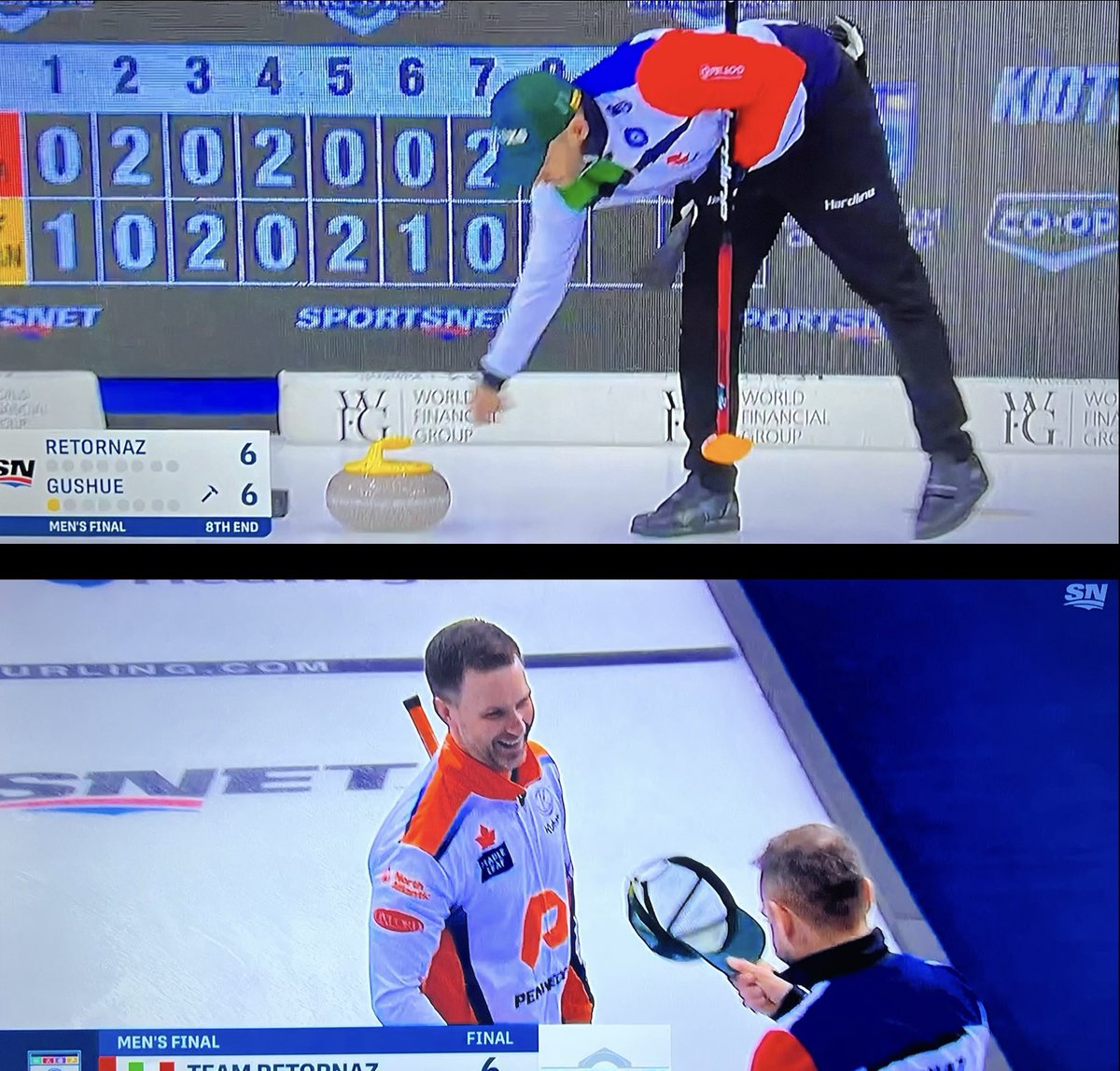 Congratulations Team Retornaz on an incredible season! This might have gotten overlooked in the excitement but these two gestures are a true sign of the amazing team you are! This is why curling is the best sport in the world! Safe travels home. See you guys next year!