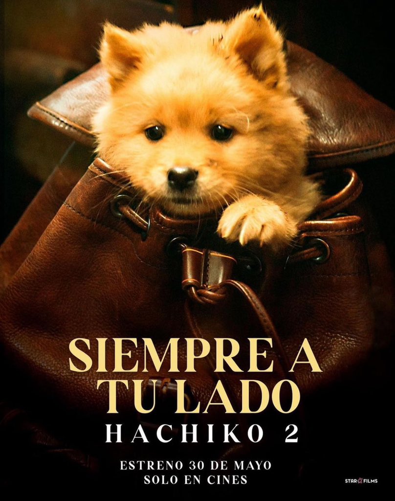 TENDRÁ SECUELA 🎬 Este es el PÓSTER de #Hachiko 2 (#SiempreATuLado 2), que nos contará nuevamente la historia real del perrito Hachi. Llegará a cines este mes de mayo 🐶