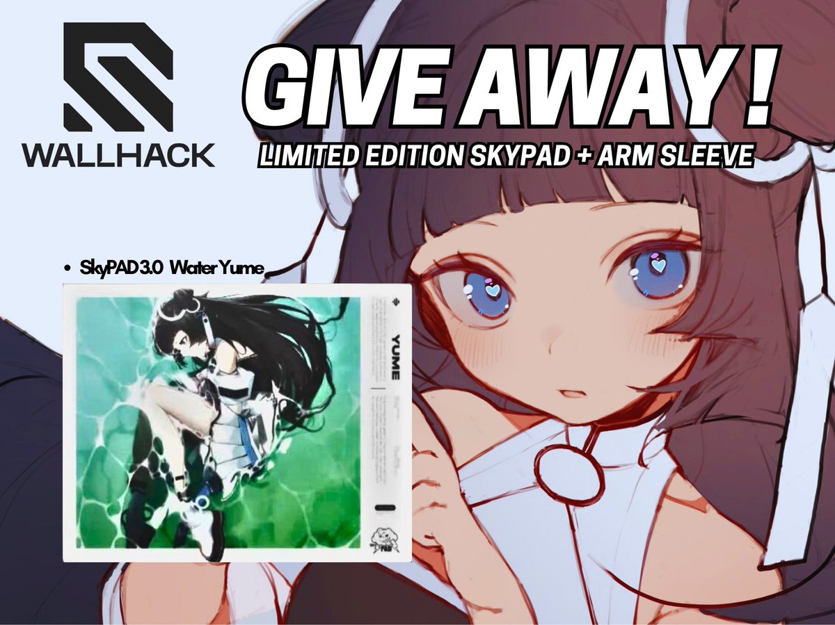 ICARUS🪽 (@icarus_aim) on Twitter photo 🎁Last SkyPAD 3.0 Water Yume GIVEAWAY🎁
Limited waifu pad, Arm sleeve - 1 winner !
❗️Rules
✅Follow
@ICARUS_DF & <a href="/WALLHACK_KR/">WALLHACK KOREA 🇰🇷</a> & @BRAlNSMASH
✅RT & Like This post ! ❤️♻️
✅Tag friends ! 🧑🤝🧑
⏰Winners announced on April 21⏰
Good luck!🍀 🎁Last SkyPAD 3.0 Water Yume GIVEAWAY🎁
Limited waifu pad, Arm sleeve - 1 winner !
❗️Rules
✅Follow
@ICARUS_DF & <a href="/WALLHACK_KR/">WALLHACK KOREA 🇰🇷</a> & @BRAlNSMASH
✅RT & Like This post ! ❤️♻️
✅Tag friends ! 🧑🤝🧑
⏰Winners announced on April 21⏰
Good luck!🍀