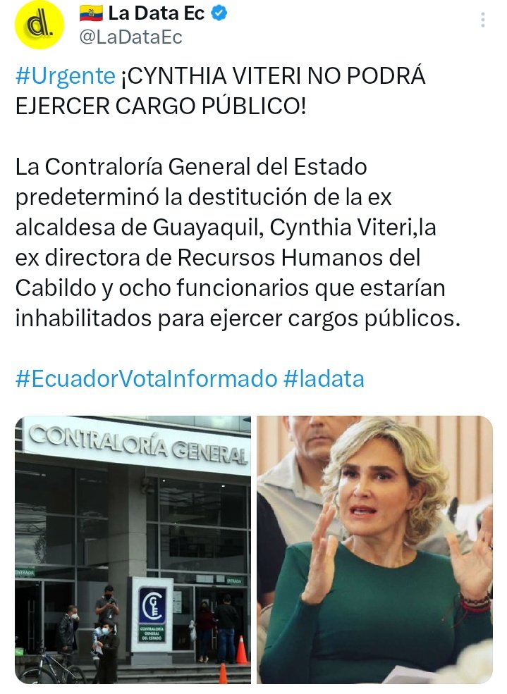 Cynthia Viteri fue la que ocasionó que perdiera fuerza el PSC en Guayaquil pues como Alcaldesa fue una LADRONA,  junto a todos sus amigos se feriaron lo que más pudieron.
Lamentablemente la @FiscaliaEcuador nunca actuó para enviarla a la cárcel por ladrona