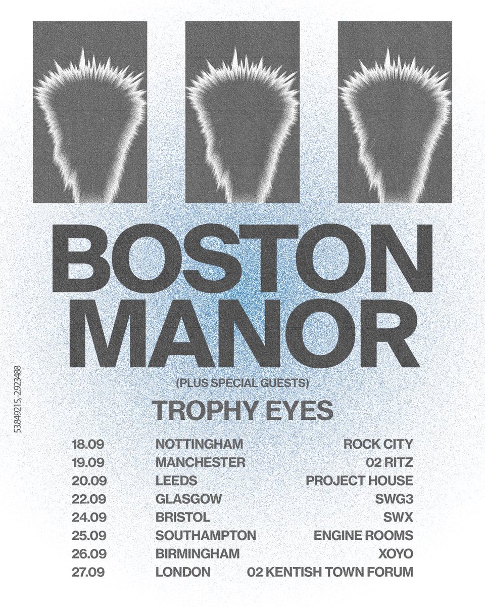trophyeyesmusic's tweet image. Heading back to the UK this September for a run across the country supporting @BSTNMNR! 

Tickets on sale Fri 19 Apr, 10am local