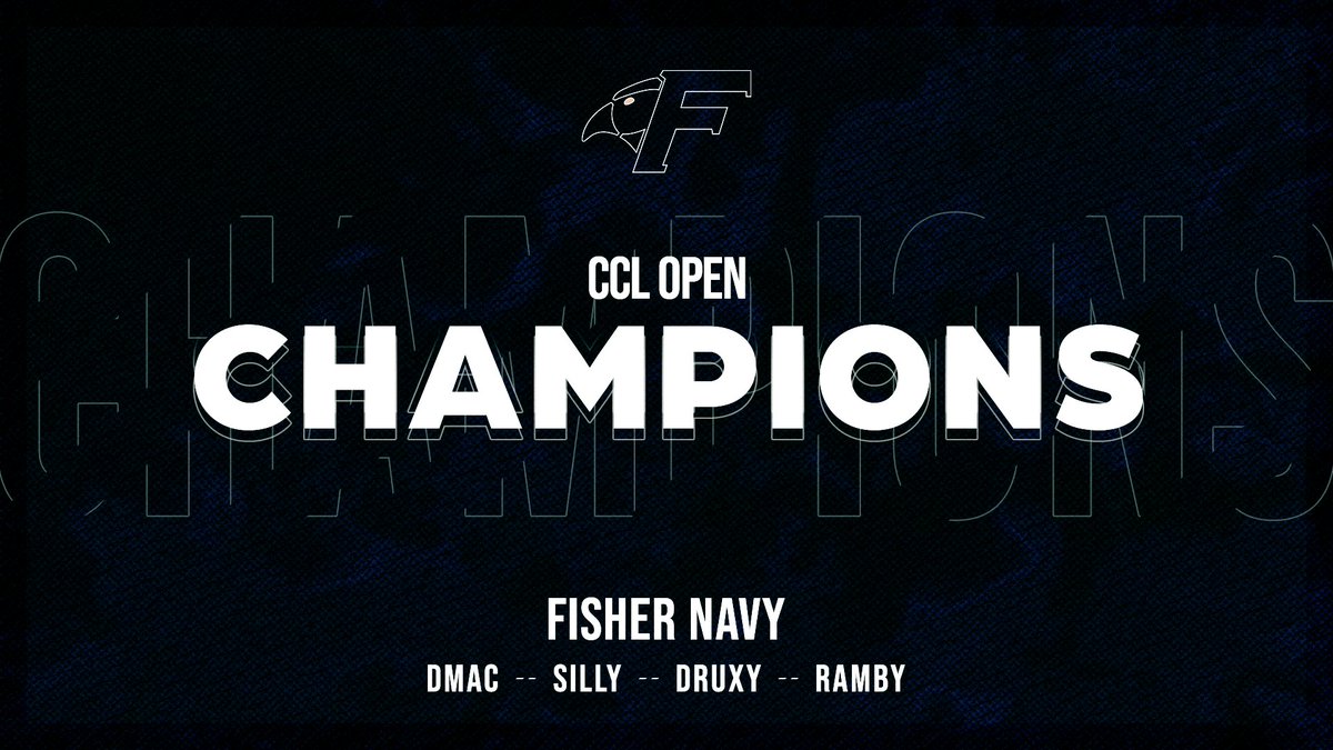 Fisher_Esports's tweet photo. Fisher Navy are your @CollegeCoD Open Champions🏆

🥇@lilDmac_
🥇@silly702 
🥇@Druxyyy
🥇@RambyBamby 

#FisherWin🐟 https://t.co/ypOTIfHSxO