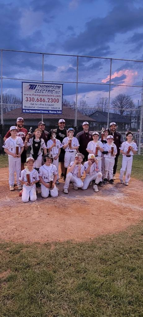 Congrats to our 10U team for winning the Cuyahoga Falls Early Bird Tournament for the second year in a row!!!