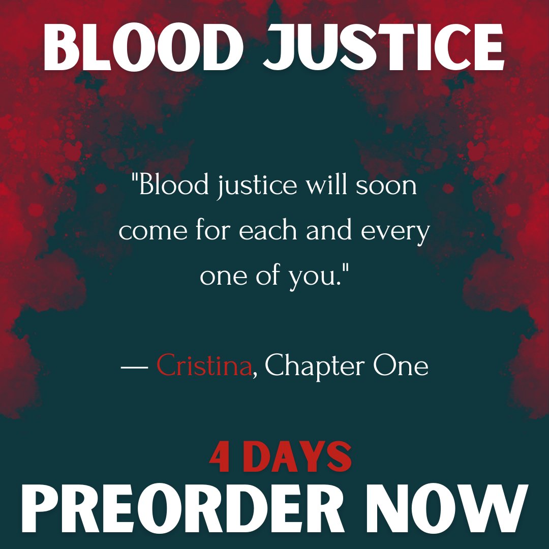 🩸⚖️BLOOD JUSTICE COUNTDOWN⚖️🩸 It’s almost time for me to officially welcome you all back to New Orleans. 😈 Are you ready??? 4️⃣ DAYS Remember: “Justice isn’t served. It’s taken.” ✊🏾 Preorder: read.macmillan.com/torforge/blood… @torteen @NewLeafLiterary