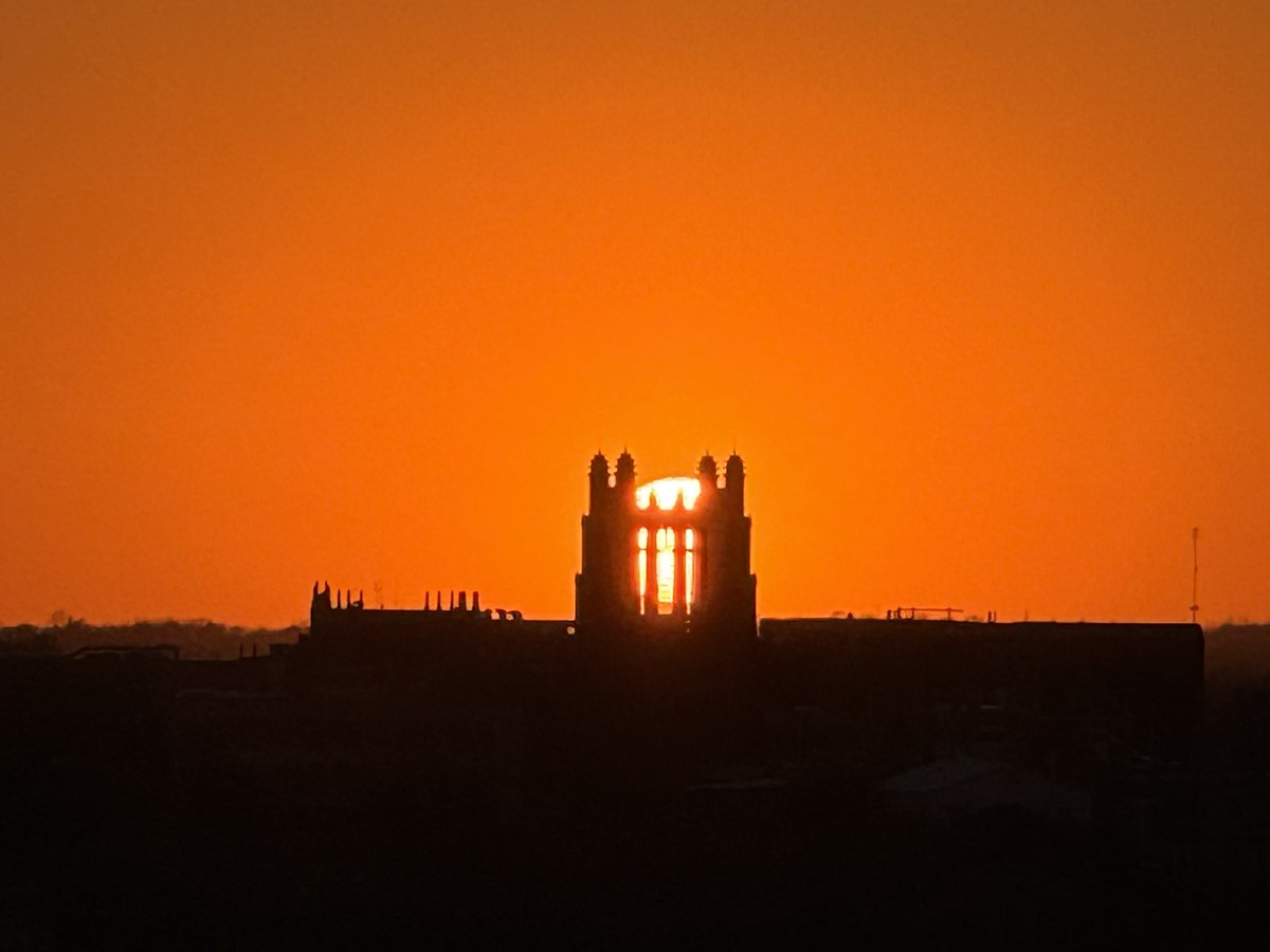 Sunset over @IowaMed or Eye of Sauron?