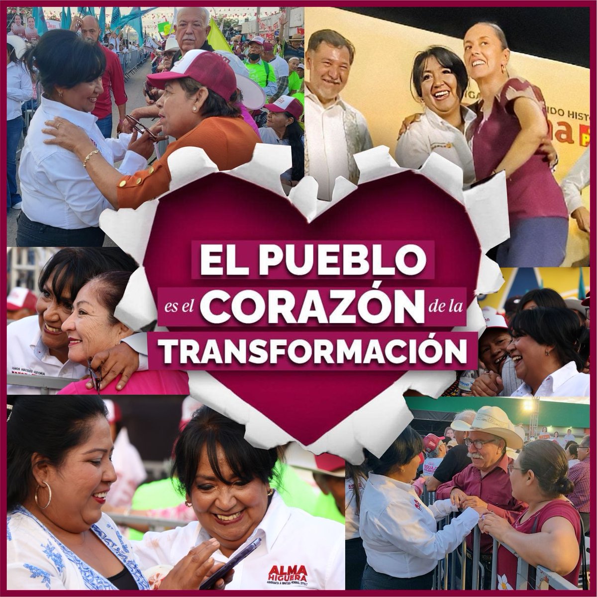 El #Pueblo es el Corazón de la #Transformación 
#SonoraConClaudia 
#ActivadosPorSonora 
#ClaudiaPresidenta