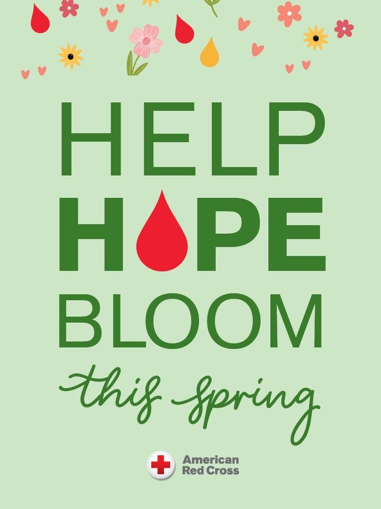 Help hope bloom this spring: Give blood! The Red Cross says thanks with a $10 e-gift card when you give April 8-28. Plus you'll be entered for a chance at a $7K gift card! See terms & conditions & other entry options when signing up: rcblood.org/42SSQCA DB1 #DB15