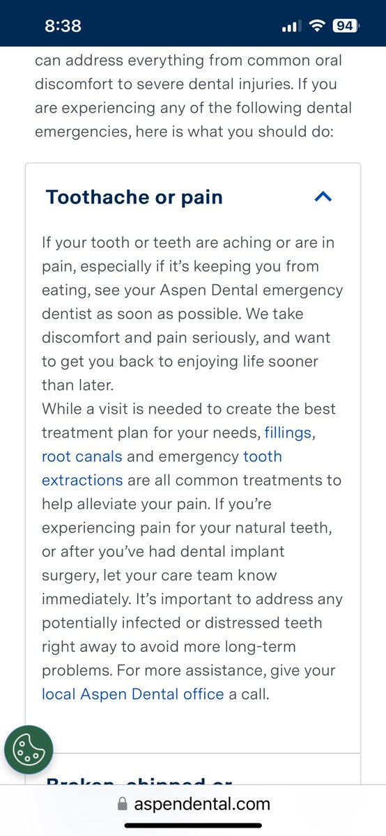 @AspenDental #OkemosMi This is a laugh- and completely untrue- if it is true someone needs to tell the DENTIST ON CALL