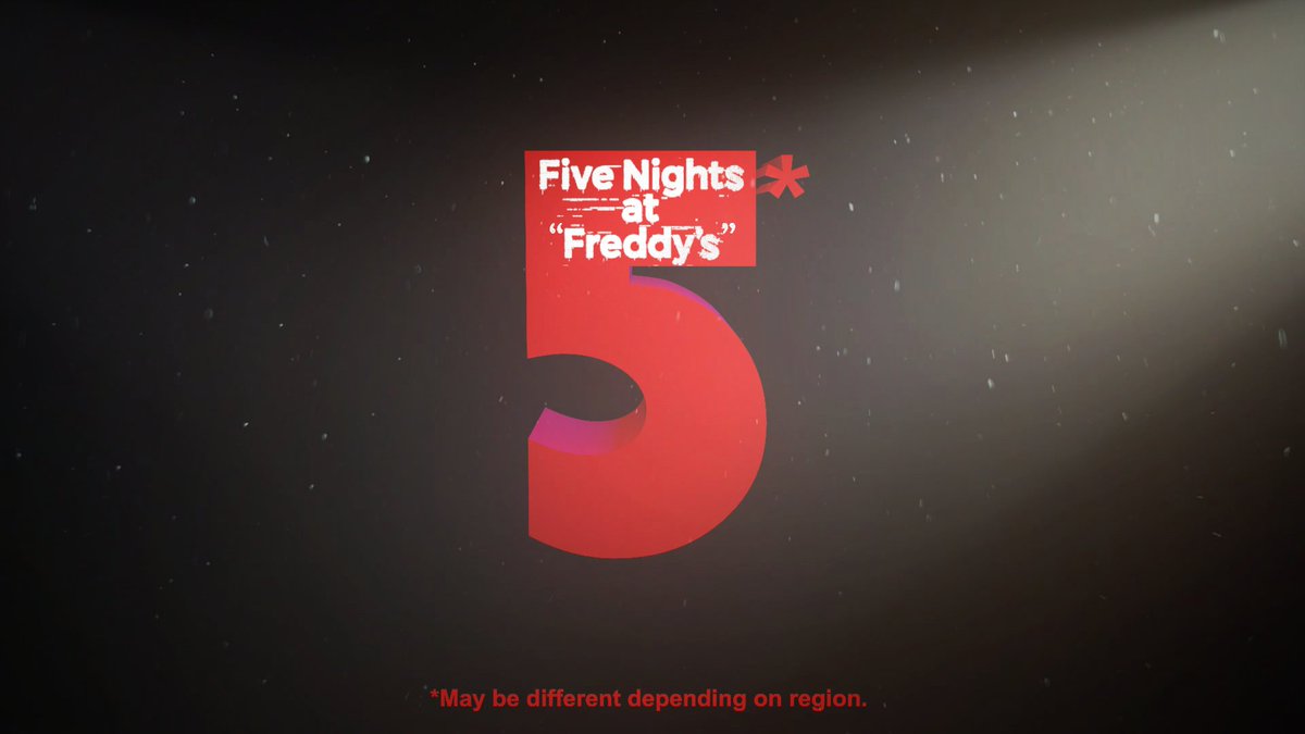 Scott Cawthon announces new game, Five Nights at 'Freddy's' 5*! According to reports, 'The quotation marks will make sense later'. Here is an exclusive preview of the logo!