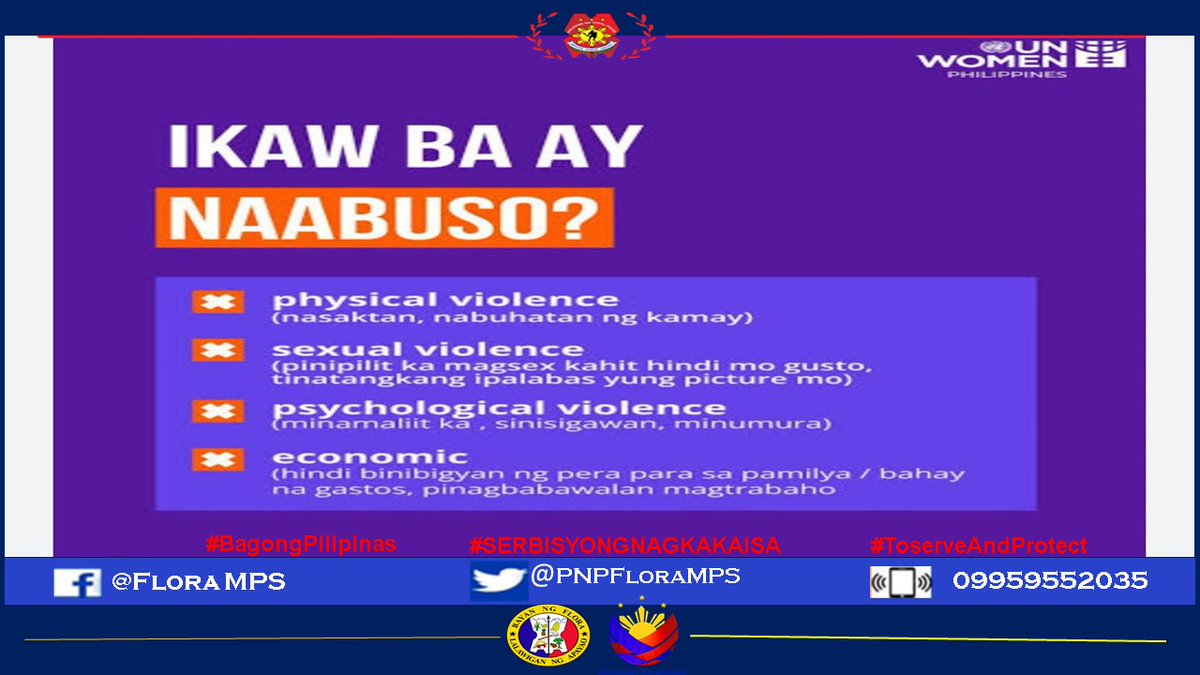 Alamin ang BATAS para sa mga KABABAIHAN(VAWC Law) #SerbisyongNagkakaisa #ToServeandProtect