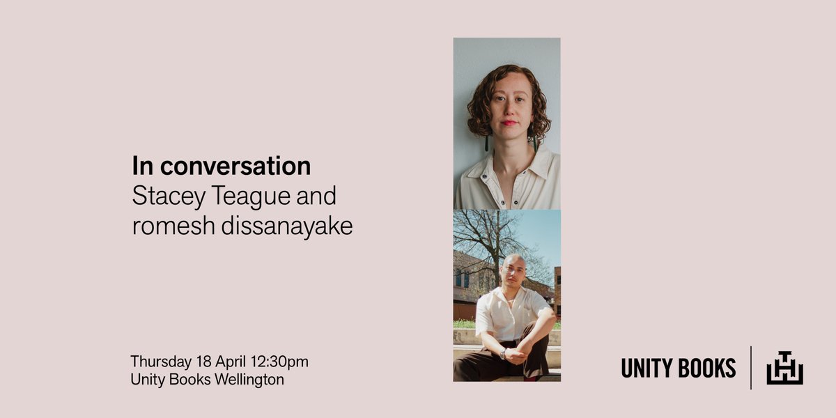 All welcome to a <a href="/unitybookswgtn/">Unity Books Wellington</a> lunchtime event this Thursday. A conversation between Stacey Teague and romesh dissanayake about writing and their latest books. Come along at 12:30pm!
facebook.com/events/7704411…