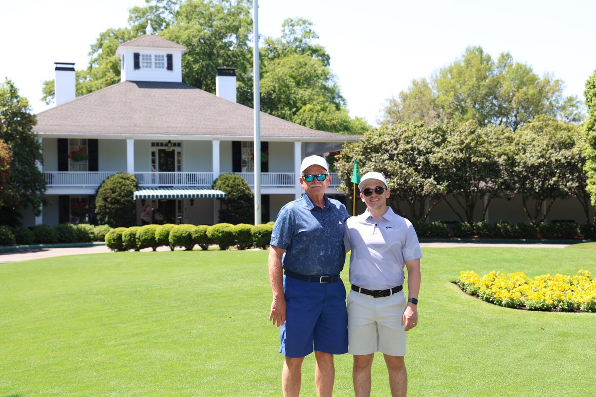 Had an incredible time this week @TheMasters with my dad. We walked with Tiger this morning and watched most of the field come through Amen Corner yesterday. Pictures don’t do Augusta justice. It’s a special place and an experience I’ll never forget!