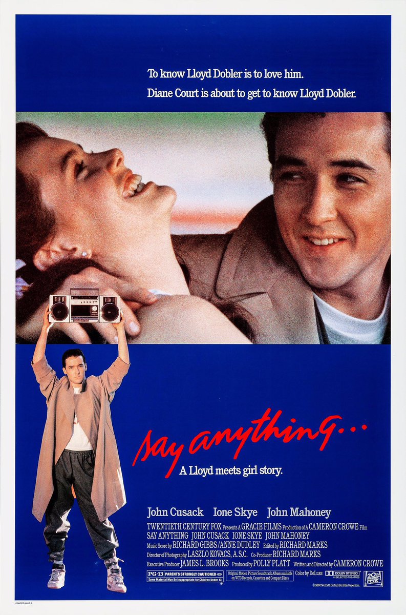 🎬MOVIE HISTORY: 35 years ago today, April 14, 1989, the movie ‘Say Anything...’ opened in theaters!

#JohnCusack #IoneSkye #JohnMahoney #LiliTaylor #PollyPlatt #BebeNeuwirth #AmyBrooks #LorenDean @pamelaadlon #ChynnaPhillips #EricStoltz #JasonGould #JoannaFrank #PhilipBakerHall