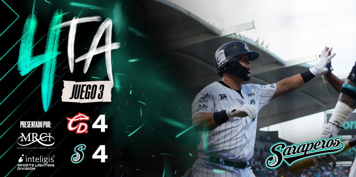 Cuatro entradas y empatados en la apertura de la quinta 🫣⚾️. @FirmaMRCI #Inteligis #𝙎𝙖𝙧𝙖𝙥𝙚𝙧𝙤𝙨𝐲𝗡𝗮𝗱𝗮𝗠𝗮́𝘀