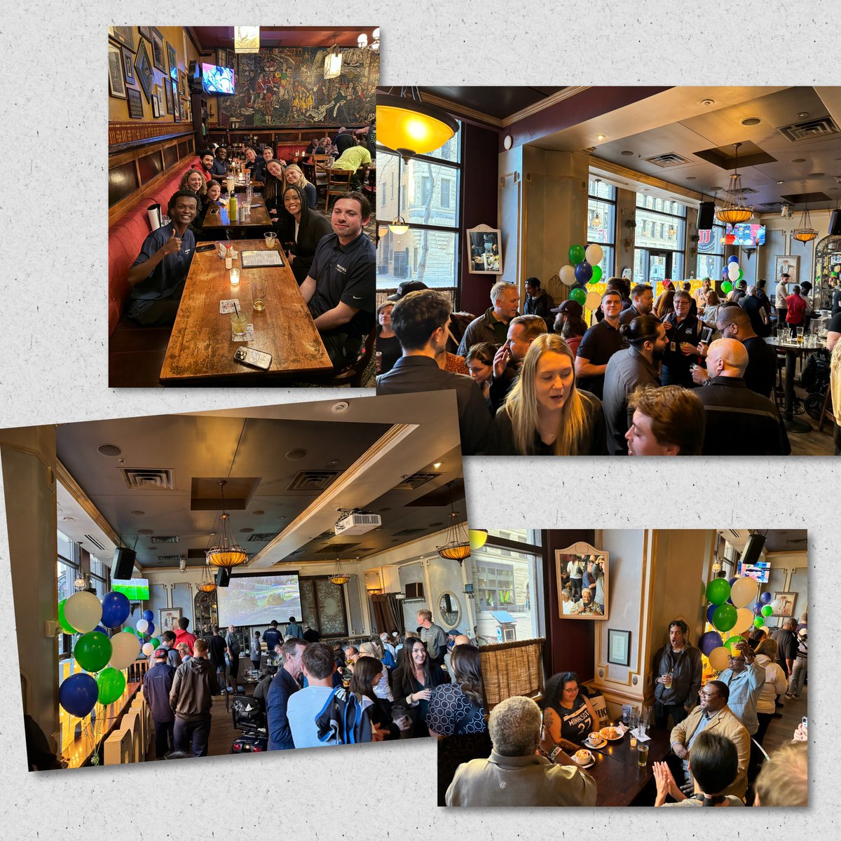 At the end of each regular season we get together with all of our @timberwolves @targetcentermn game night staff to say thanks for a great season (Regular) in helping all of our sales and service initiatives / creating 1st and lasting impressions - Kieran’s playing great host.