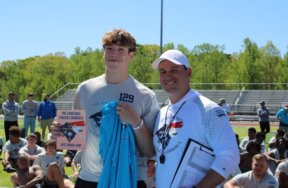 Tanner Mays (2025) (@tannermays22) on Twitter photo I had an amazing time yesterday at the <a href="/CoachesCombines/">Carolinas Coaches Combine</a> and winning best broad jump for the second year in a row with a 10ā5ā and going 7 for 7 in the 1v1s against the best dbs in the region. <a href="/coachmcneely/">Rob McNeely</a> <a href="/CoachHam7/">CoachHam4</a> <a href="/PrepRedzoneSC/">Prep Redzone South Carolina</a> I had an amazing time yesterday at the <a href="/CoachesCombines/">Carolinas Coaches Combine</a> and winning best broad jump for the second year in a row with a 10ā5ā and going 7 for 7 in the 1v1s against the best dbs in the region. <a href="/coachmcneely/">Rob McNeely</a> <a href="/CoachHam7/">CoachHam4</a> <a href="/PrepRedzoneSC/">Prep Redzone South Carolina</a>