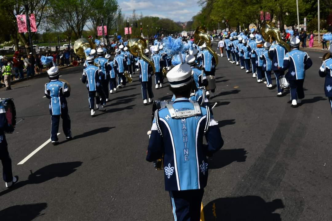 It was such a great honor to debut our new uniforms and new instruments in the National Cherry Blossom Parade. @EasternMarching @DCPSArts @DC_2_Brasil @Eastern_PTO @HillRagDC @Eboni_RoseDC @VinceGrayWard7 @DCPSChancellor @MayorBowser @eventsdc