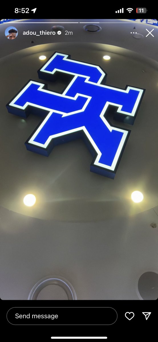 KentuckyNet's tweet photo. Adou Thiero’s Instagram story👀 https://t.co/ssOvePyJ0t