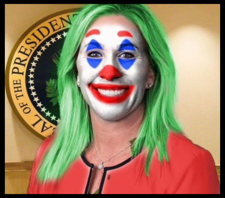 Drop a 🤡 if you think this bozo does NOT belong in Congress! 🤡🤡 @ShawnForGeorgia #VoteOutMTG 🟦