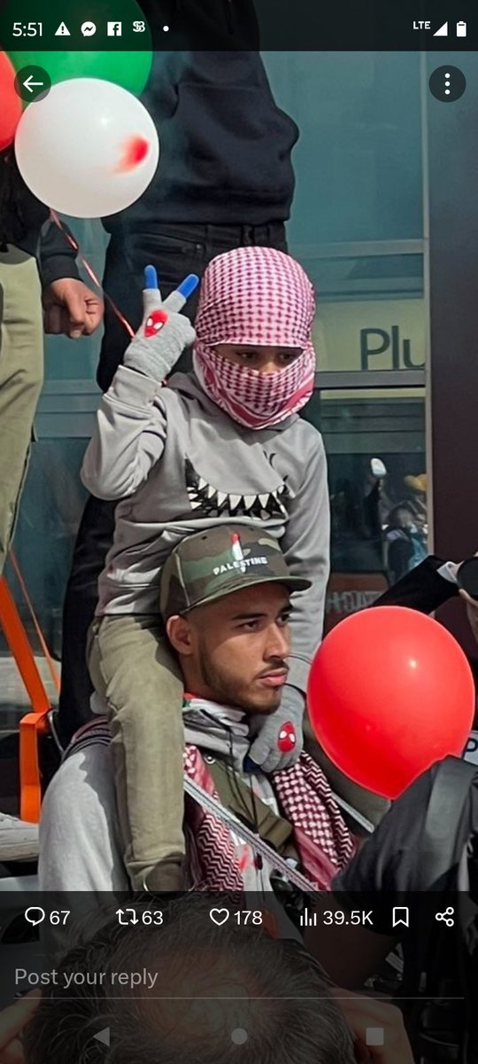 I am just going to park this picture right here. This is #Canada, by the way, and yes, that is a child. (Photo cropped and courtesy of @CarymaRules) #HamasTerrorists