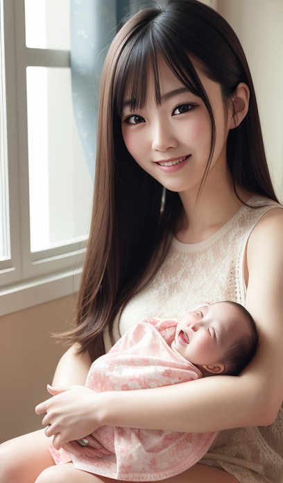 blue_window903's tweet photo. #AImother and #AIbaby 9組目。若くて笑顔が素敵な女性がお母さんになりました。 #AIart #AIart #AIArtwork #AI美女 #AI女子 #stablediffusion #AIお母さん #AI赤ちゃん #AIwoman #AIママ #AImom #AI美人 https://t.co/eTG8NAAB8i