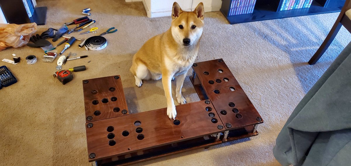 The finished product is ready for the buttons. The Shiba Inu is also ready for the buttons. After $1400 and 100+ hours of labor, the Doge-troller is finally (almost) done... Meaning I'll not only be able to return to streaming, but so will P.B.!